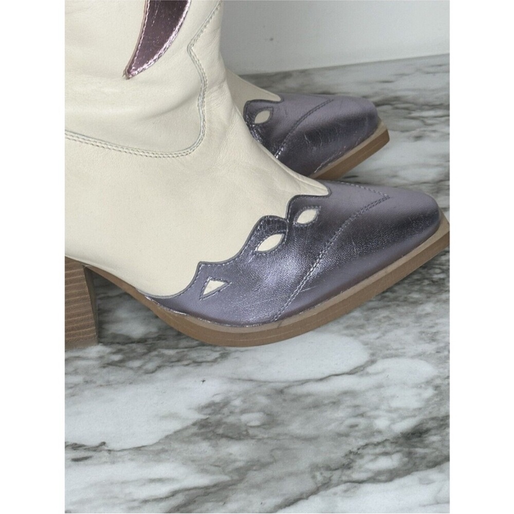 Nasty gal cowboy boots metallic - Picture 3 of 6